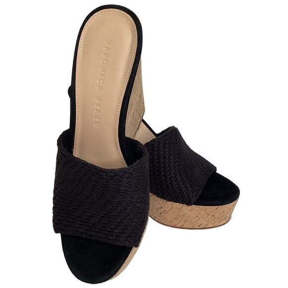 Black Wedge Sandals - Picture 3 of 10